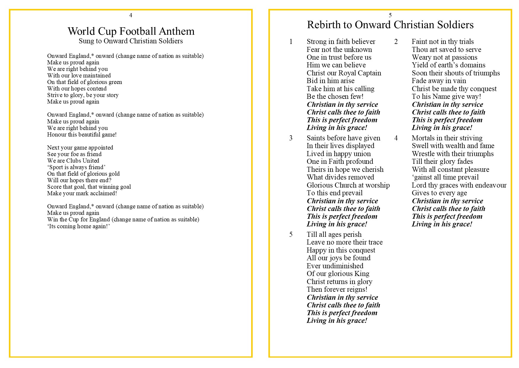 World Cup Anthem
